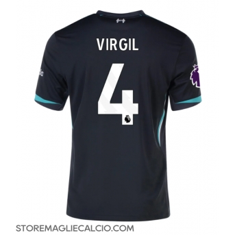Liverpool Virgil van Dijk #4 Maglia Gara Trasferta Repliche 2024-25